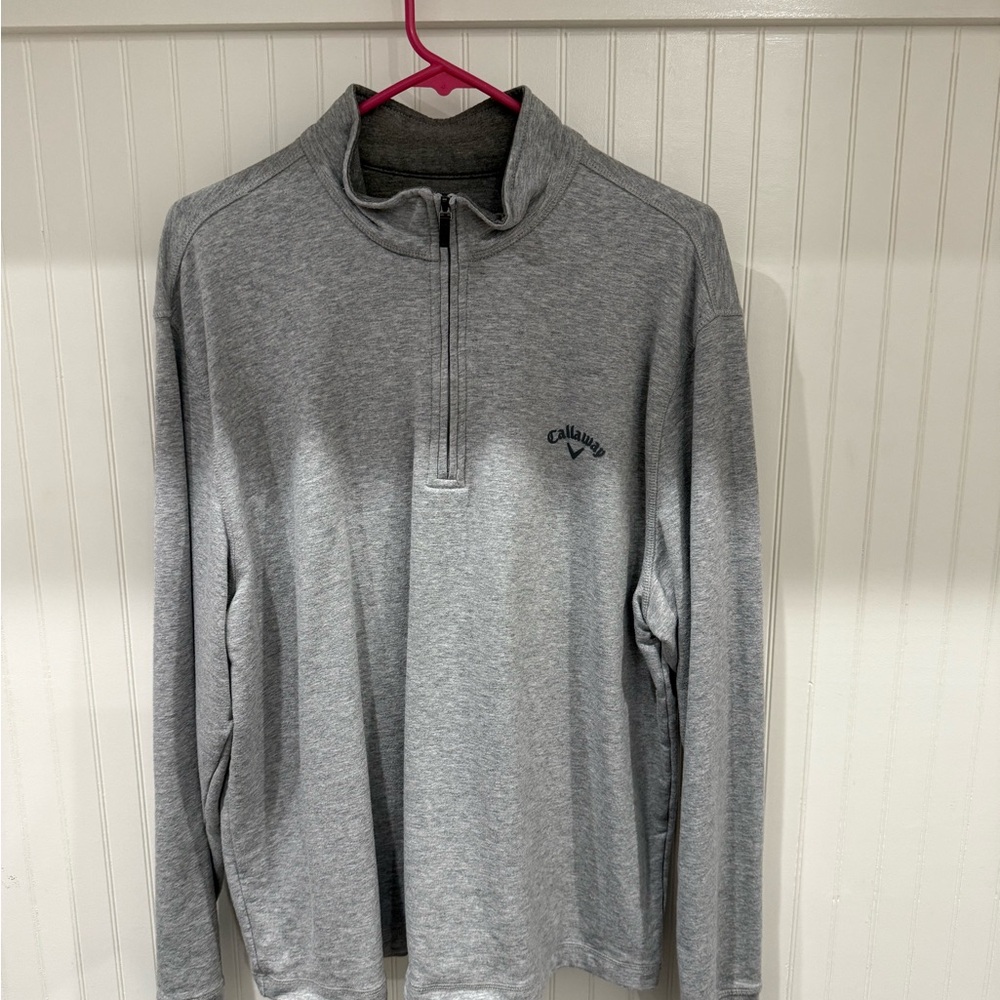 Callaway Men's Heather Gray Zip-Up Sweater